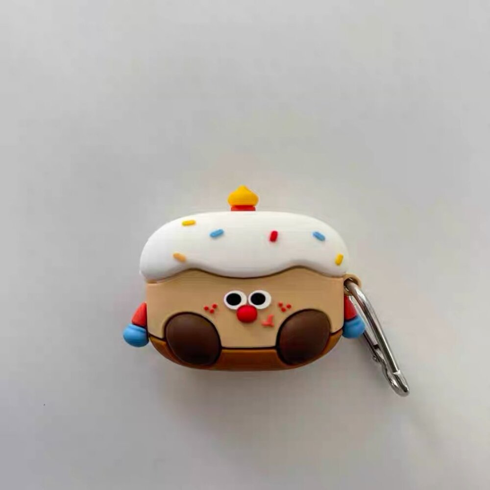 Cute Cake-Style Silicone Earbud Case Cover